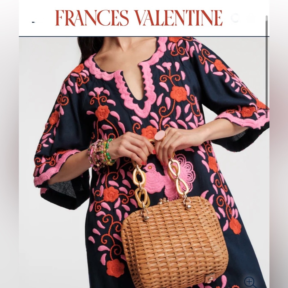 FRANCES VALENTINE- Hen Wicker Handbag